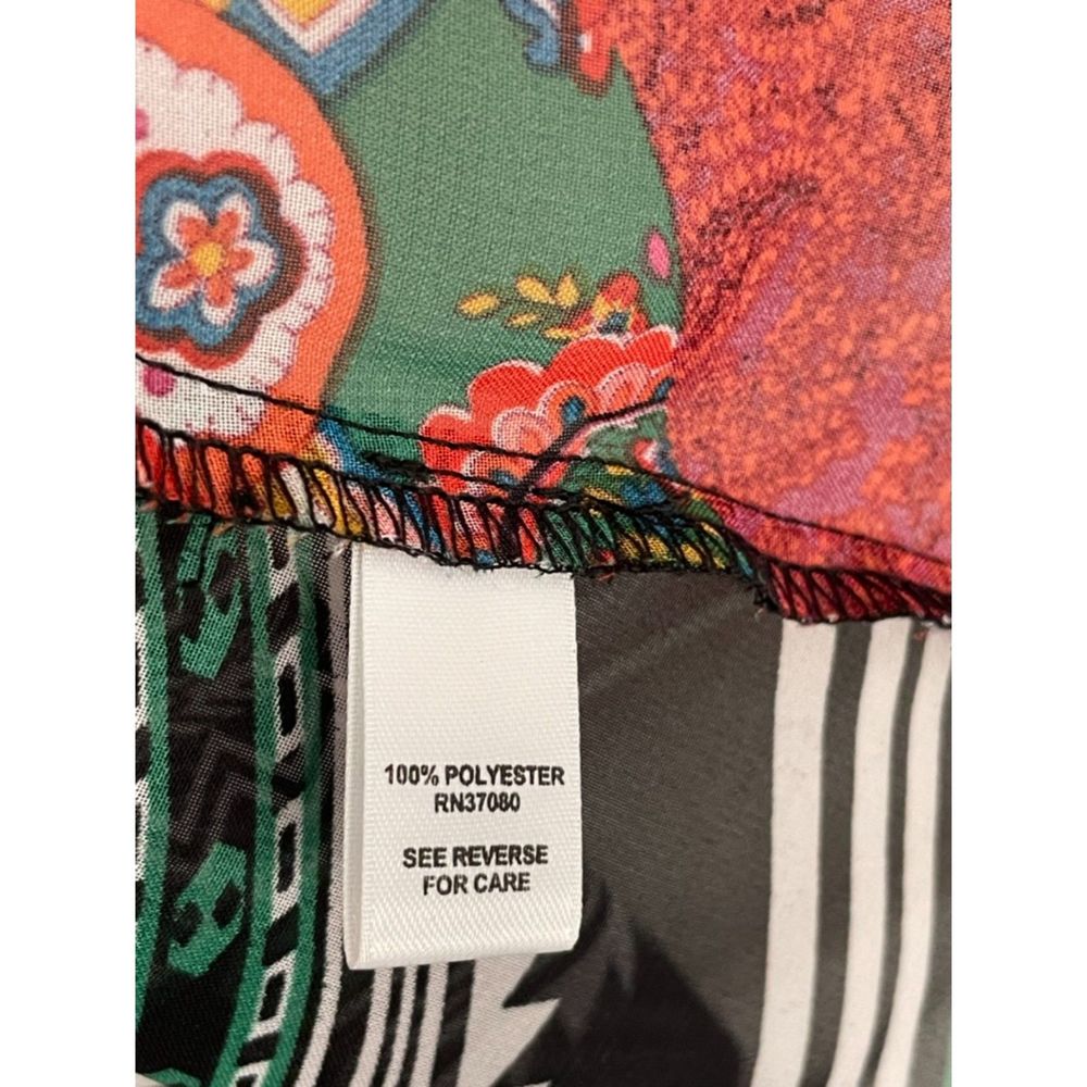 EST 1946 Long Open Front Colorful Kimono Size Large Boho Whimsical B85 - Picture 10 of 15